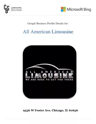 Luxury Sprinter Rental Chicago | All American Limousine