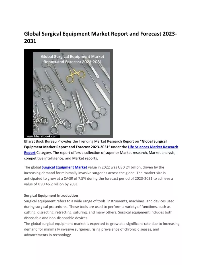 global surgical equipment market report