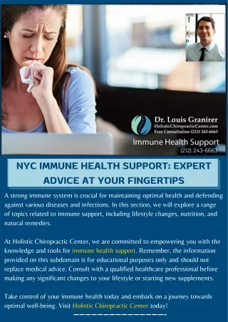 NYC Immune Health Support: Expert Advice at Your Fingertips
