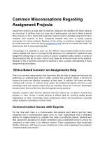 Common Misconceptions Regarding Assignment Projects - slide 1