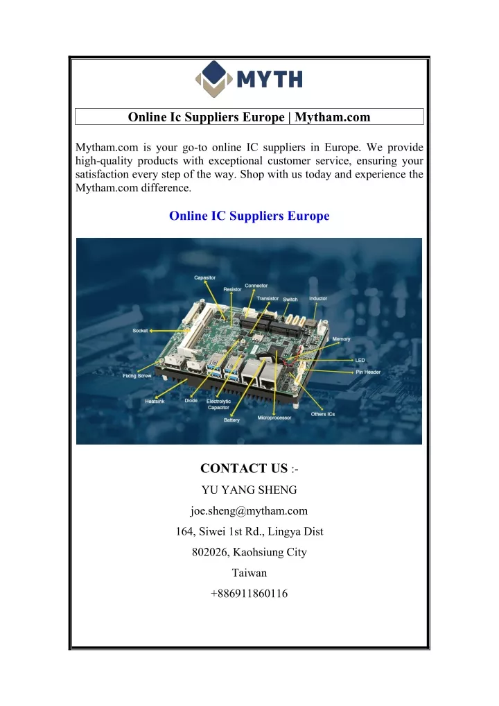 online ic suppliers europe mytham com