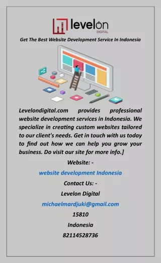 Get The Best Website Development Service In Indonesia