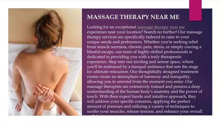 massage therapy near me