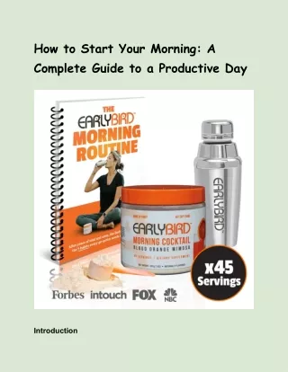 How to Start Your Morning_ A Complete Guide to a Productive Day