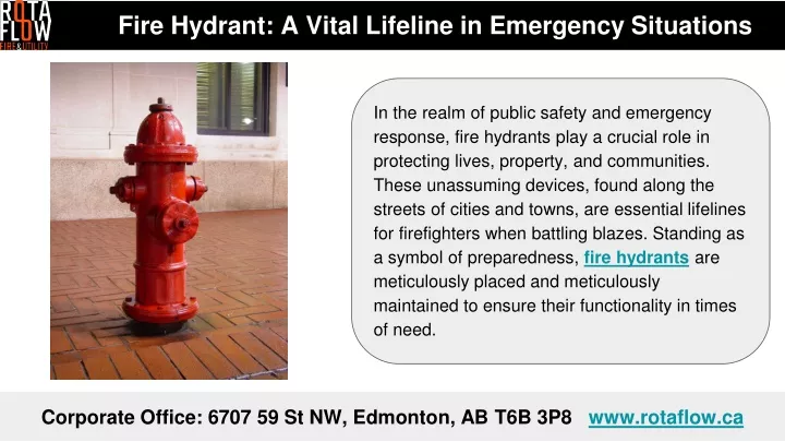 fire hydrant a vital lifeline in emergency