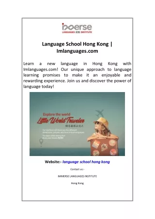 language school hong kong imlanguages com