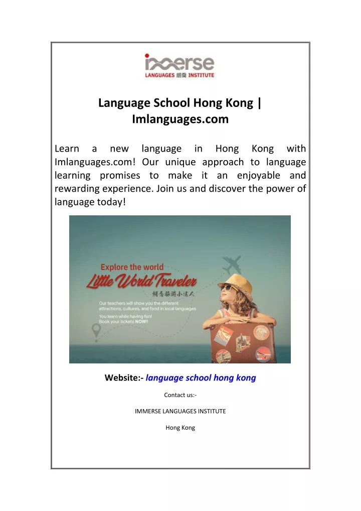 language school hong kong imlanguages com