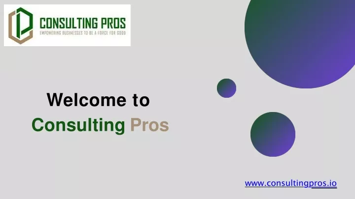 welcome to consulting pros