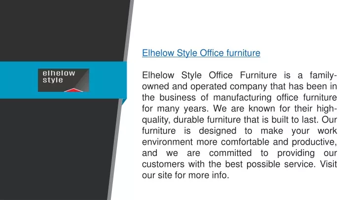 elhelow style office furniture elhelow style