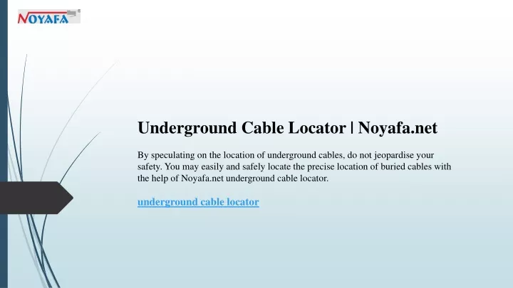 underground cable locator noyafa