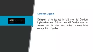 Outdoor Ligbed  Avh-outdoor.nl