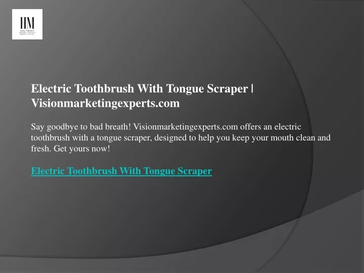 electric toothbrush with tongue scraper