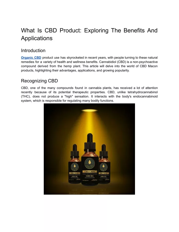 what is cbd product exploring the benefits