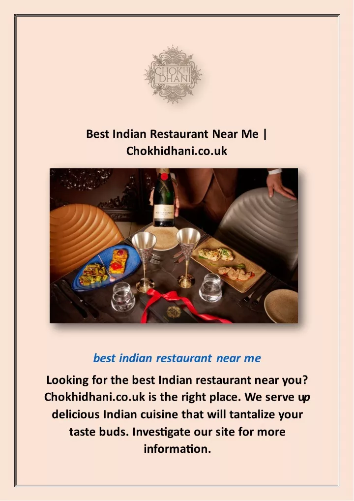 best indian restaurant near me chokhidhani co uk