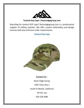 Tactical Ocp Caps | Razoredgegroup.com