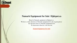 Numark Equipment for Sale  Djdepot.ca
