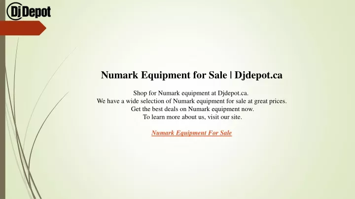 numark equipment for sale djdepot ca shop