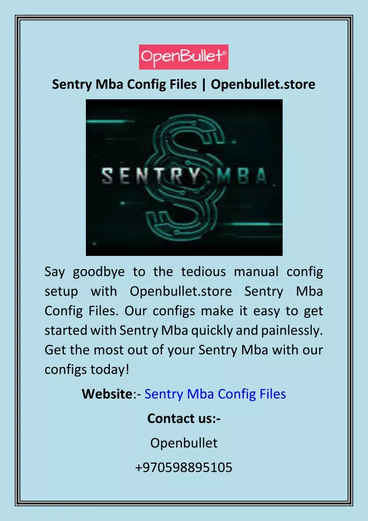sentry mba config files openbullet store