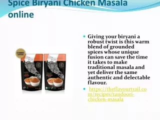 spice biryani chicken masala online