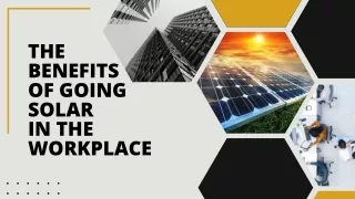 The Benefits  Of Going Solar  In The Workplace