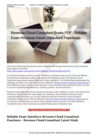 Revenue-Cloud-Consultant Books PDF - Reliable Exam Revenue-Cloud-Consultant Pass4sure