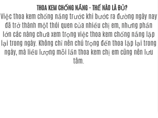 thoa kem ch ng n ng th n o l vi c thoa