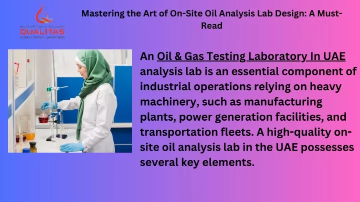 mastering the art of on site oil analysis