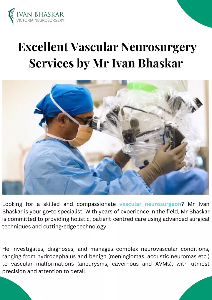 excellent vascular neurosurgery services