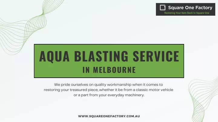 aqua blasting service in melbourne