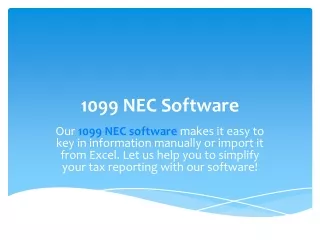 1099 NEC Software