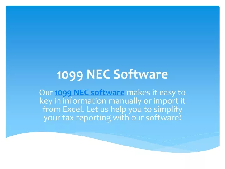 1099 nec software