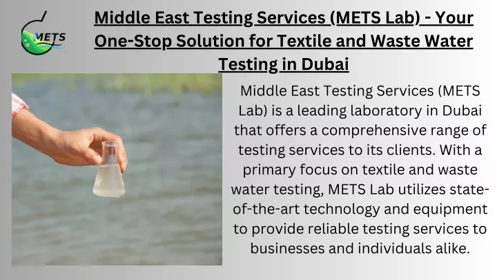 middle east testing services mets lab your