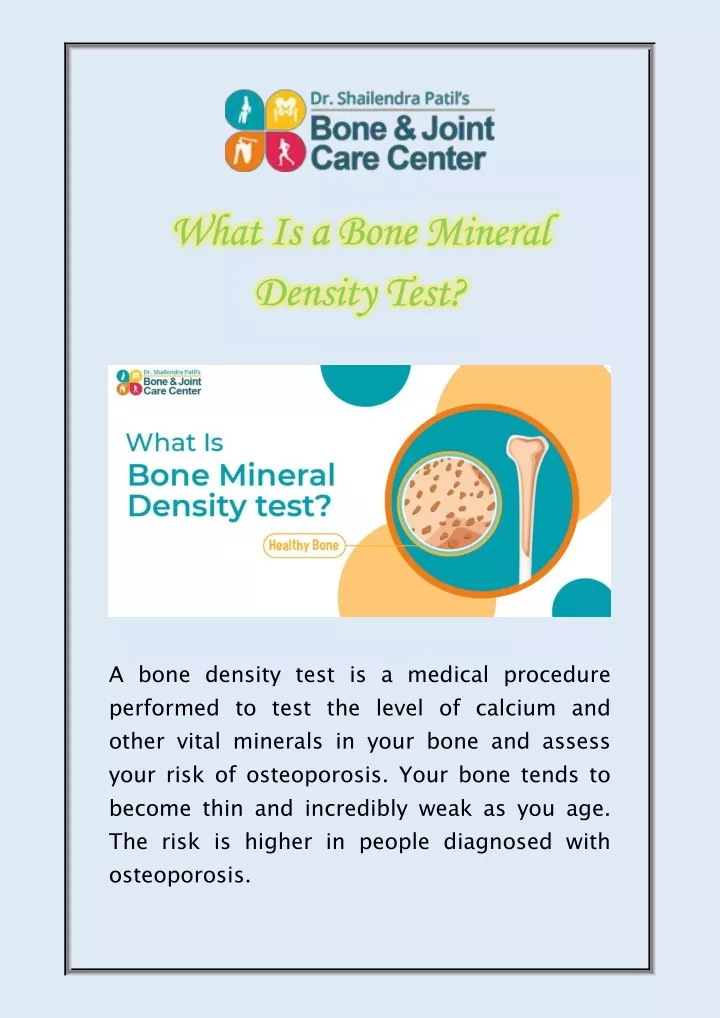 a bone density test is a medical procedure