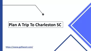 Plan A Trip To Charleston SC