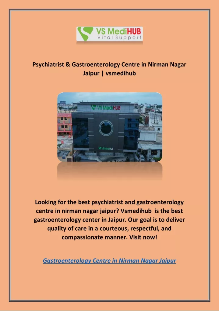 psychiatrist gastroenterology centre in nirman