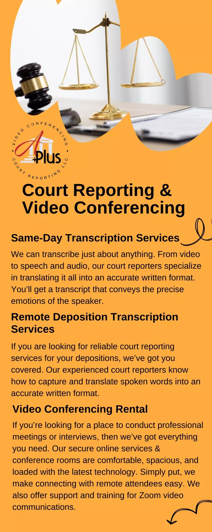 court reporting video conferencing