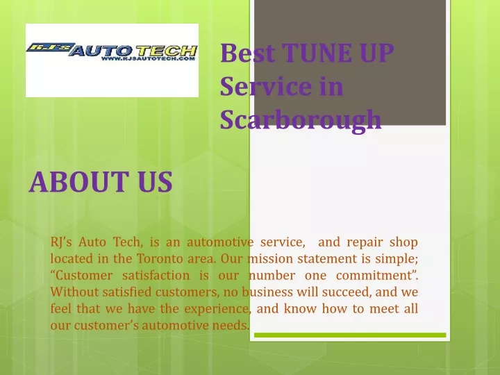 best tune up service in scarborough