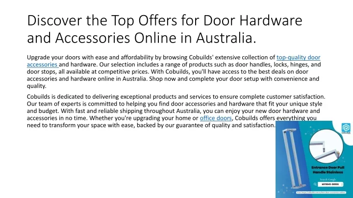 discover the top offers for door hardware