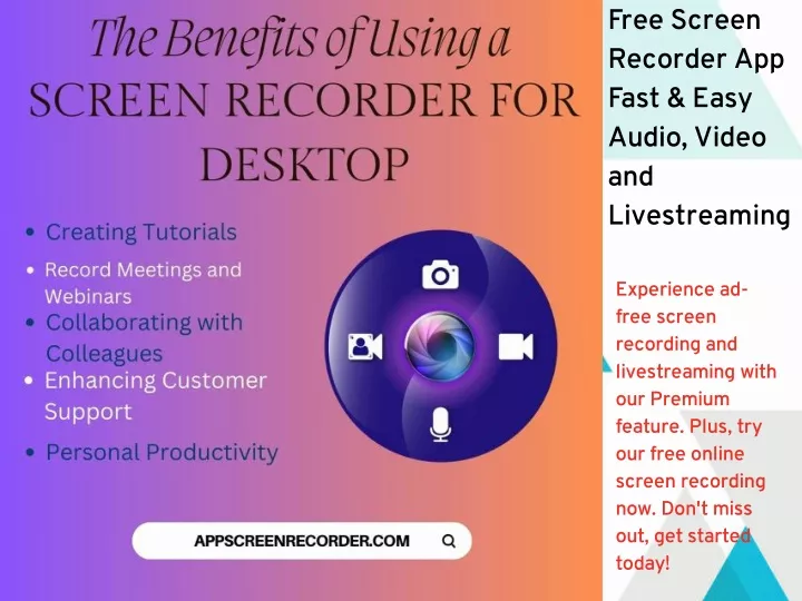 free screen recorder app fast easy audio video