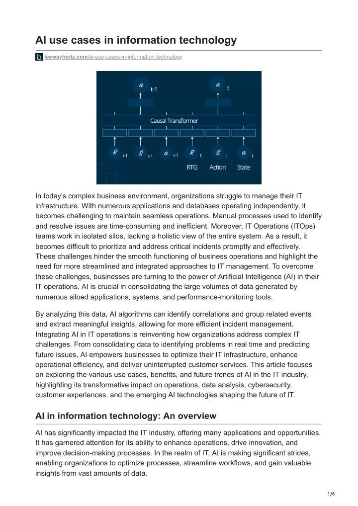 ai use cases in information technology