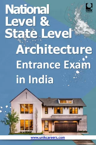 All National and State Level of Architecture Entrance Exam