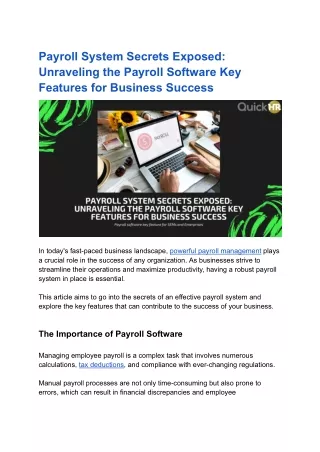 payroll system secrets exposed unraveling