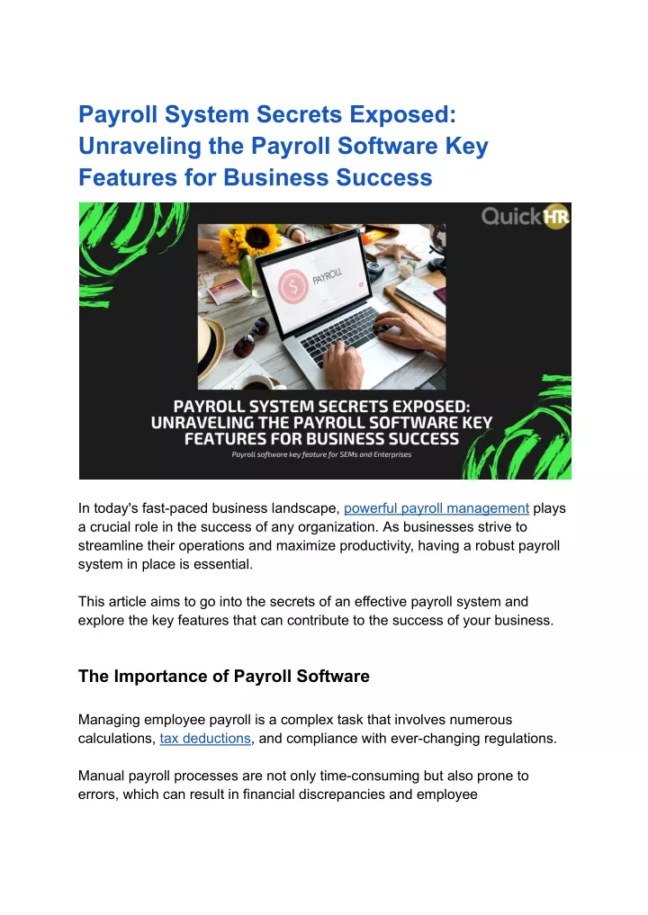 payroll system secrets exposed unraveling