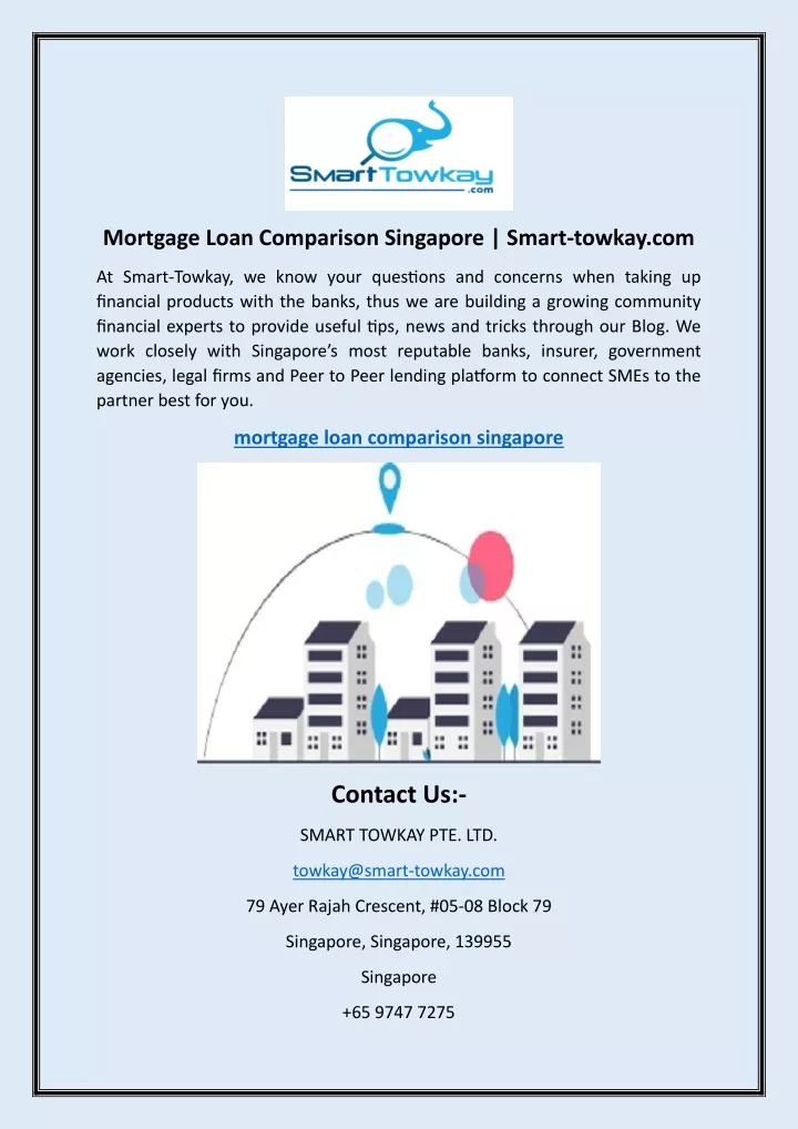 mortgage loan comparison singapore smart towkay
