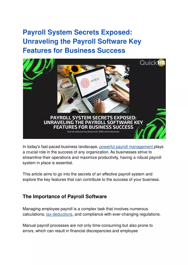 payroll system secrets exposed unraveling