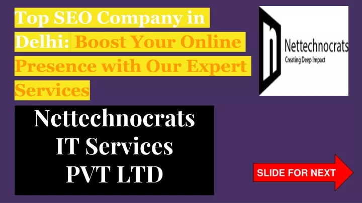 nettechnocrats it services pvt ltd