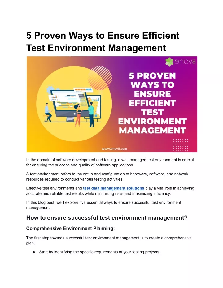 5 proven ways to ensure efficient test