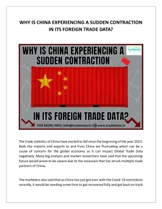 why is china experiencing a sudden contraction