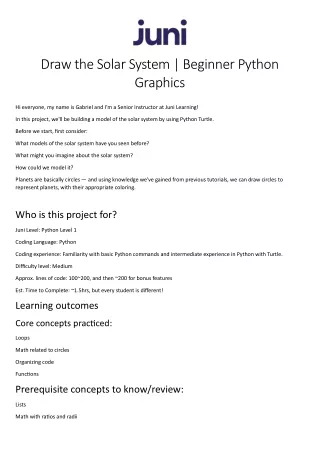 draw the solar system beginner python graphics