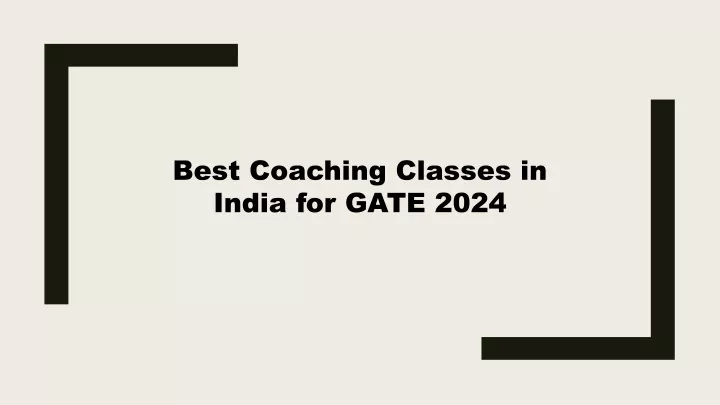 best coaching classes in india for gate 2024